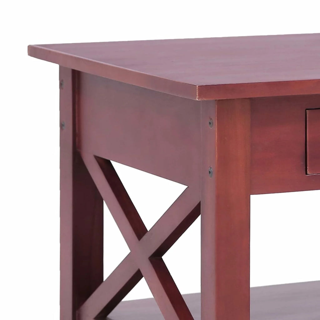 Brown Solid Mahogany Wood Coffee Table W17063