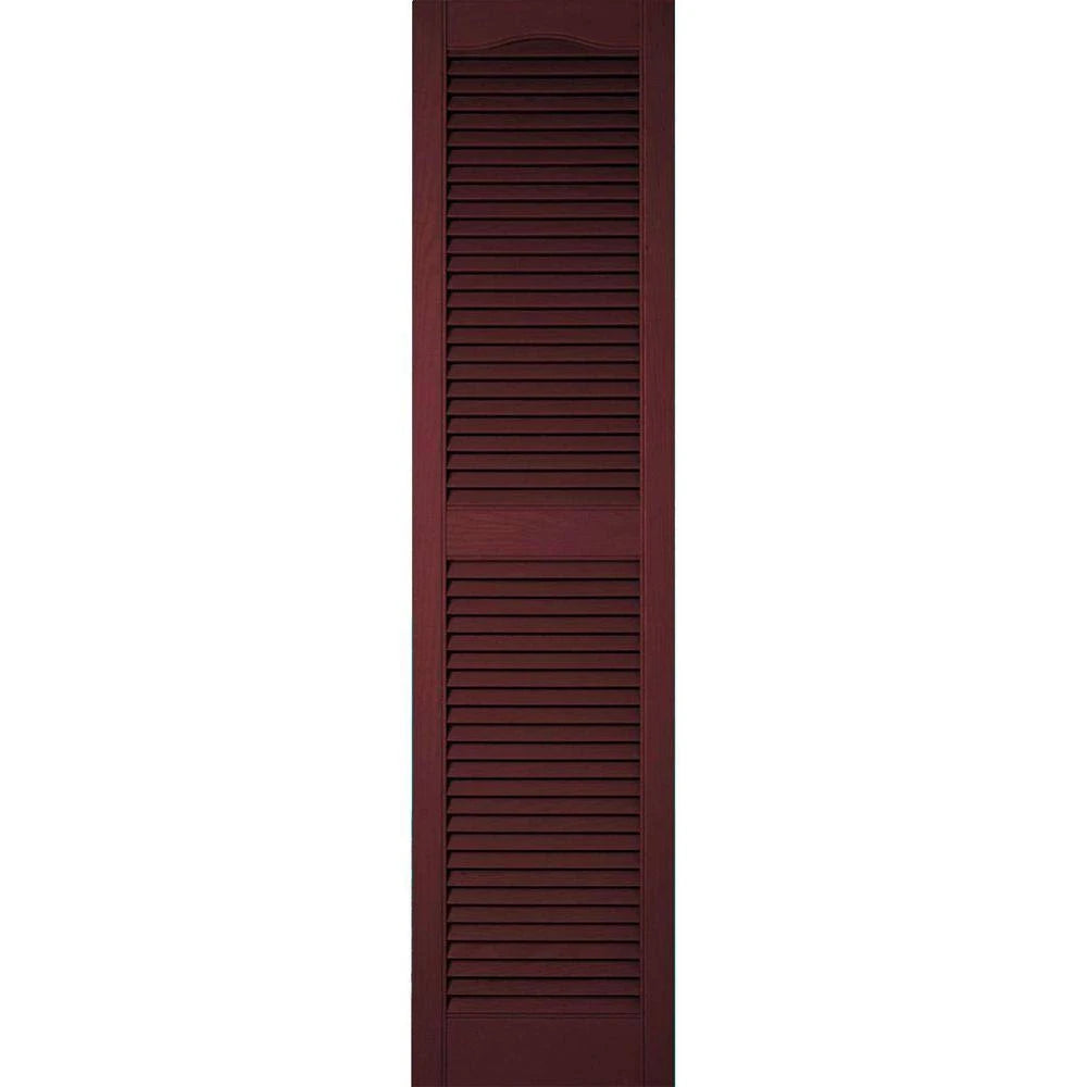 Vinyl Cathedral Top Open Louver Shutters H70517