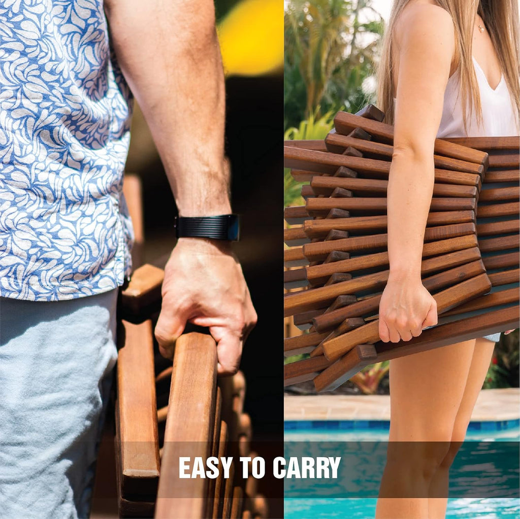 Folding Acacia Wood Outdoor Chair U894