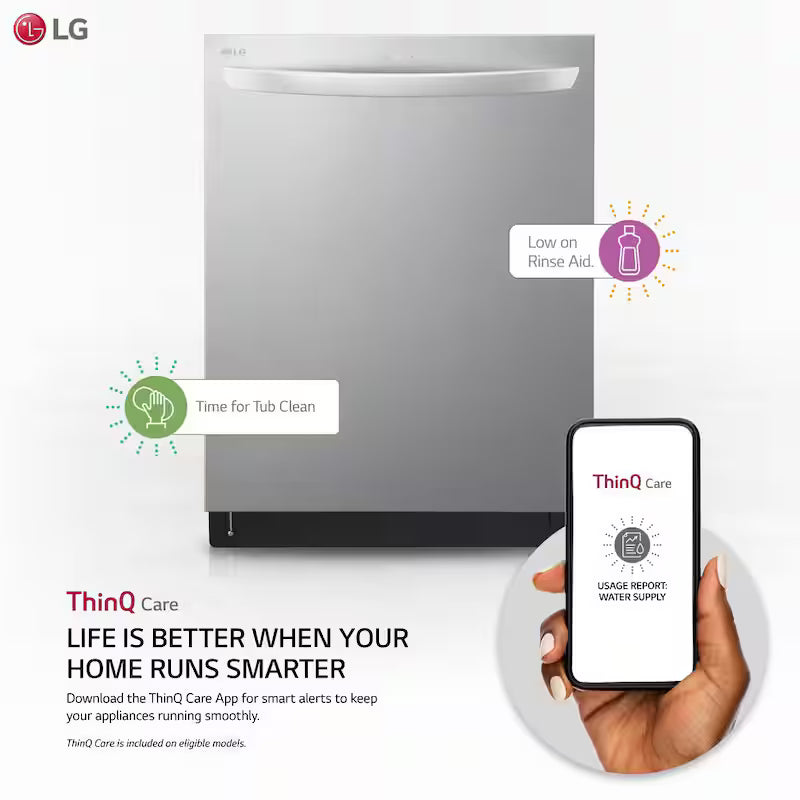 Stainless Steel Top Control Dishwasher with Towel Bar E76516