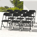 10 Pack Black Folding Chairs 350lb Capacity S190