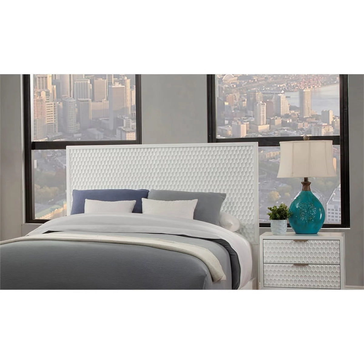 Queen Headboard & 2 Drawer Nightstand Set E7073