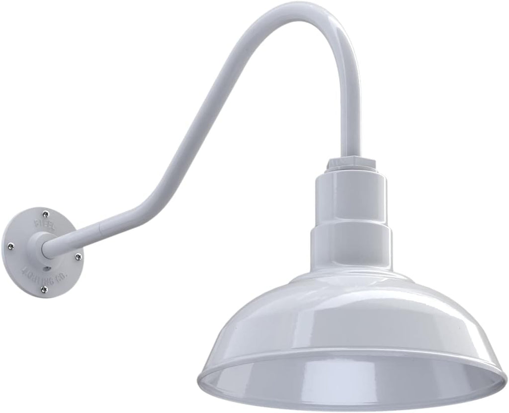 12 inch Dome Gooseneck Outdoor Wall Mounted Steel Light C4013