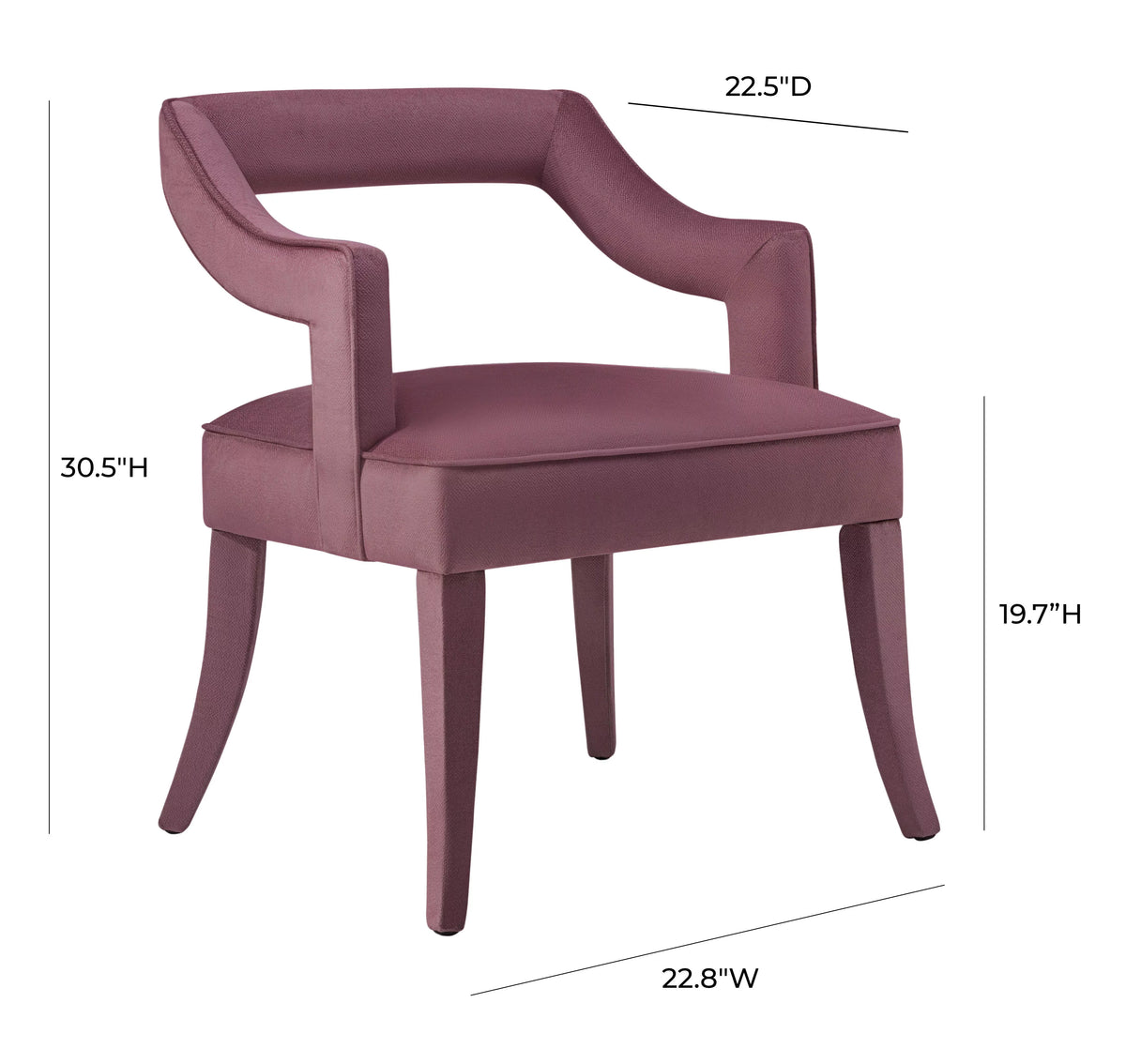 Pink Velvet Dining Chair X5779