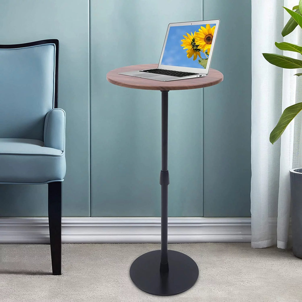 Small Round Pedestal End Table Height Adjustable Y327