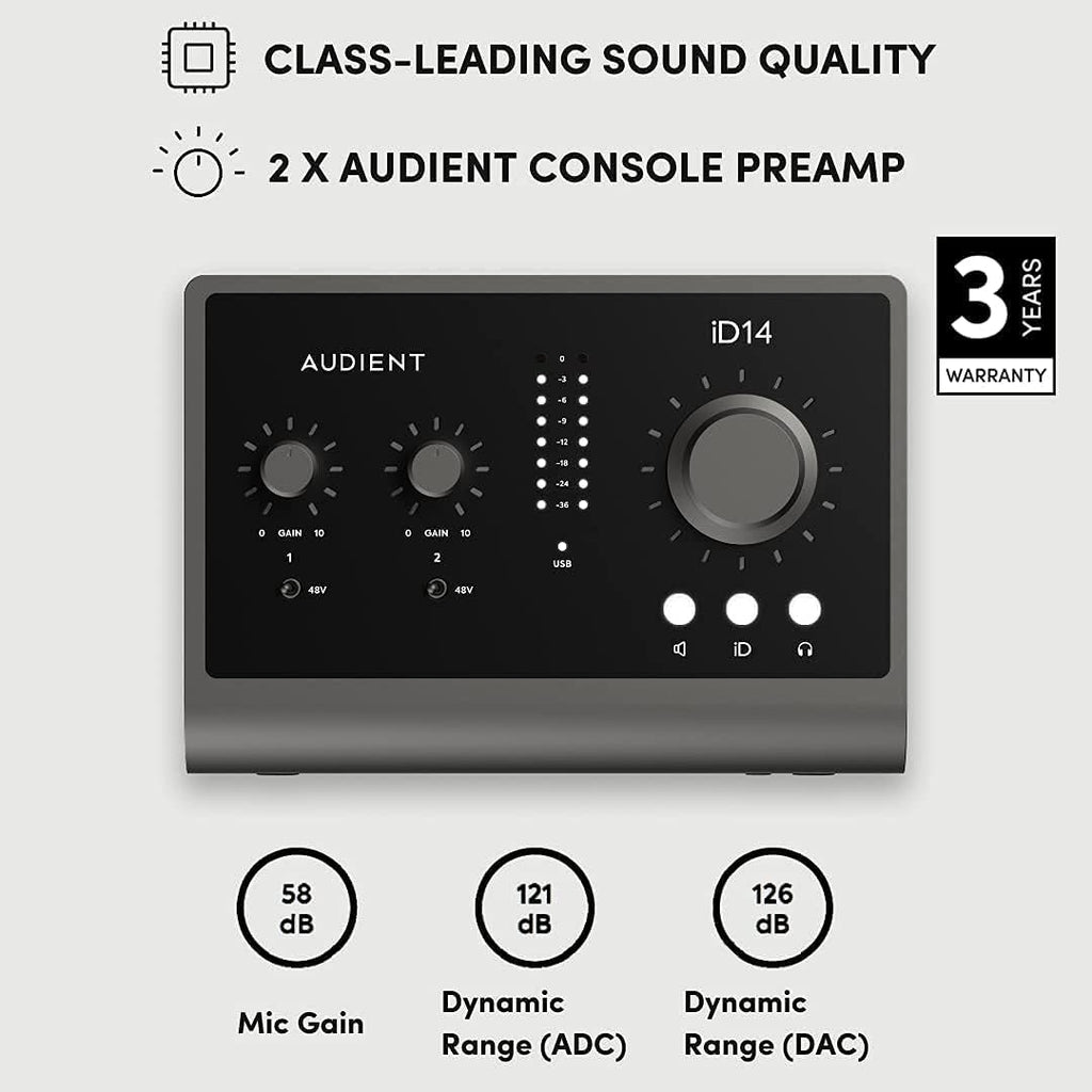 USB-C Audio Interface with Headphones and XLR Cable O71083