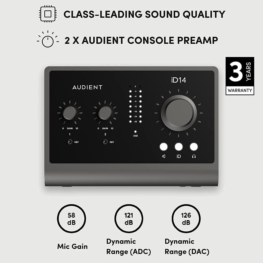 USB-C Audio Interface with Headphones and XLR Cable O71083