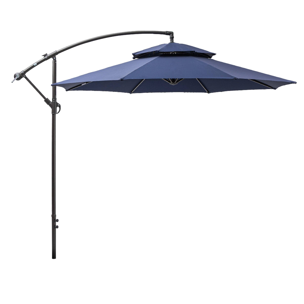 10-Foot Double Top Patio Cantilever Umbrella - Tan S27498