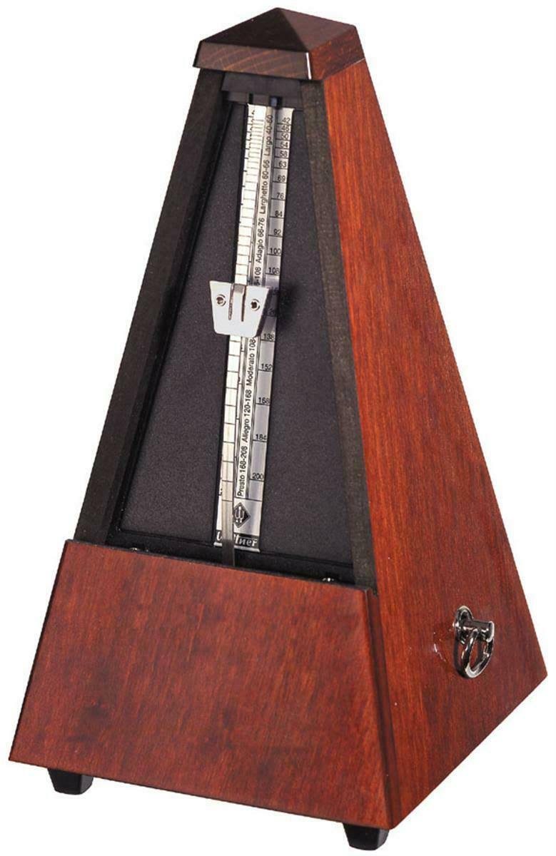 Mahogany Wood Case Metronome with Bell F717316