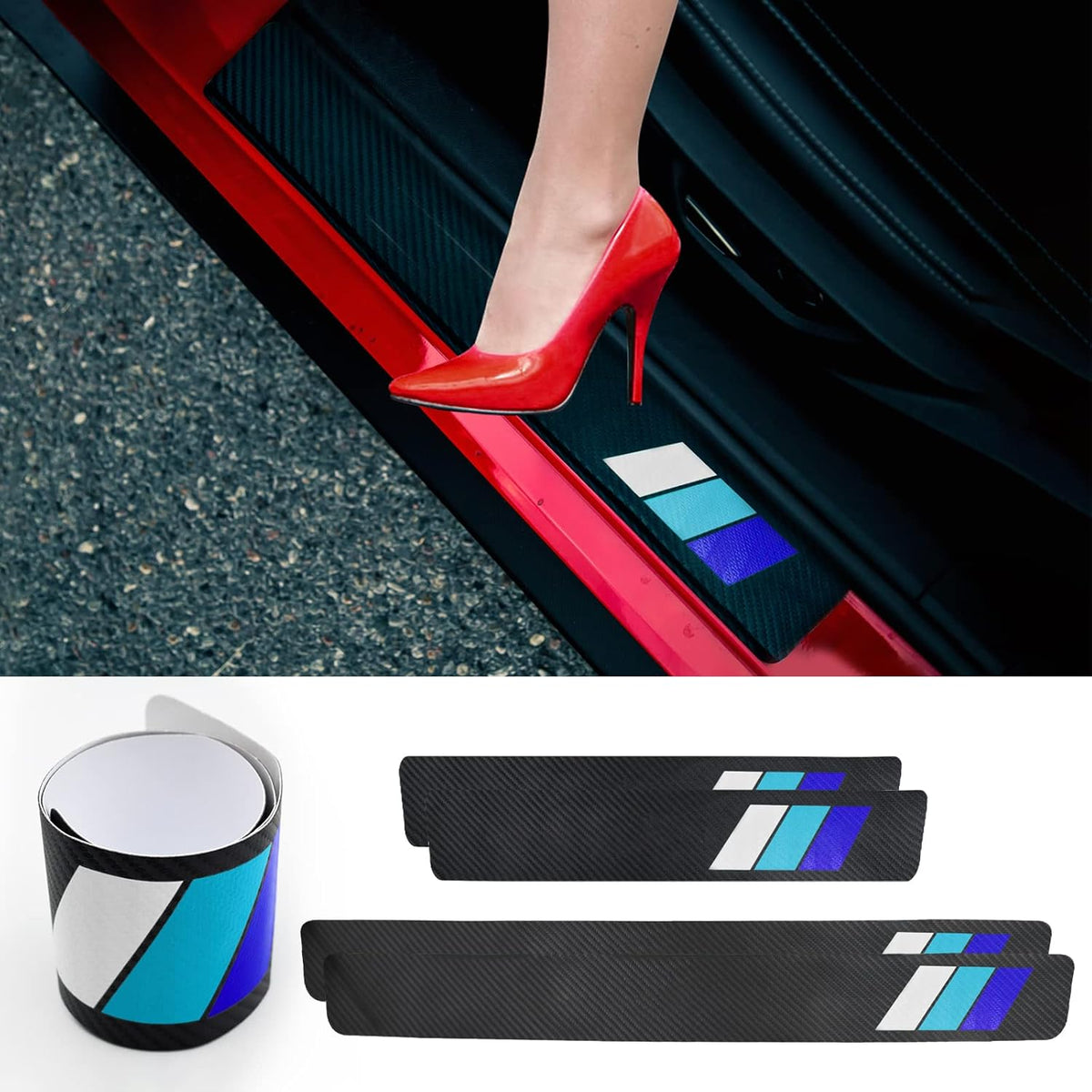 Carbon Fiber Door Sill Protectors 4 Pack U2786