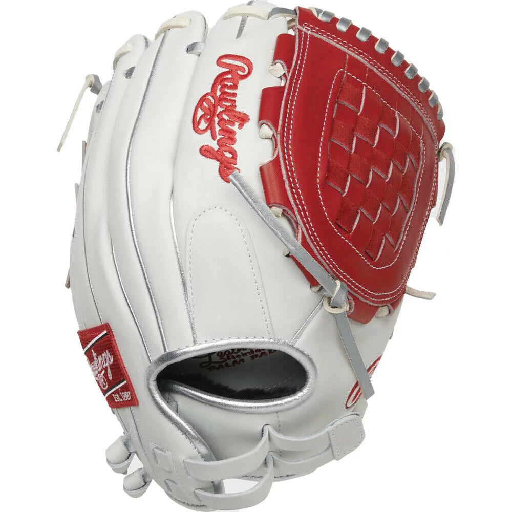 12" Fastpitch Glove White Scarlet I281800