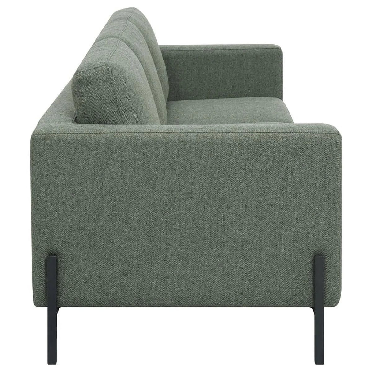 Sage Upholstered Fabric Sofa with Track Arms J3294