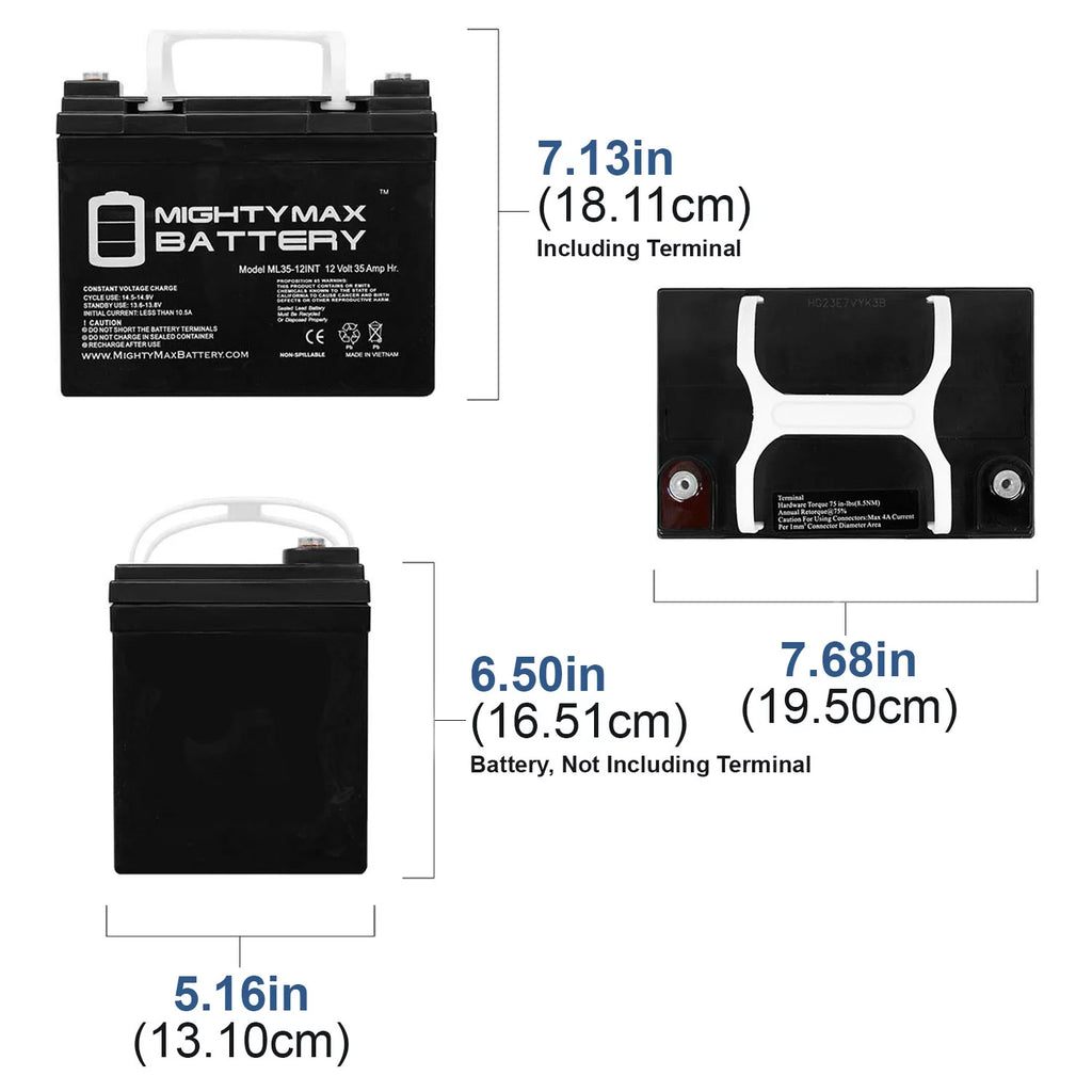 12V 35AH SLA Battery 2 Pack M447779