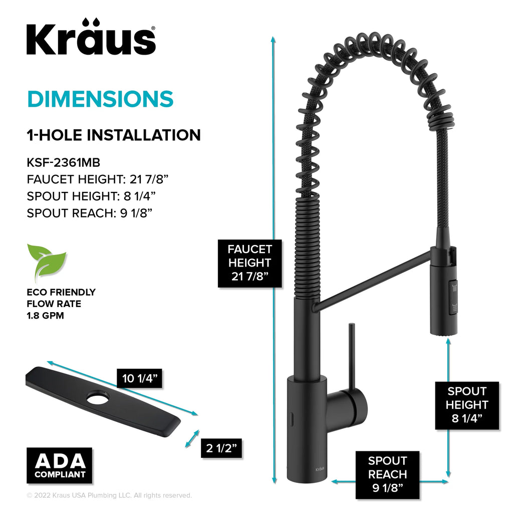 Matte Black Touchless Pull-Down Kitchen Faucet L88861