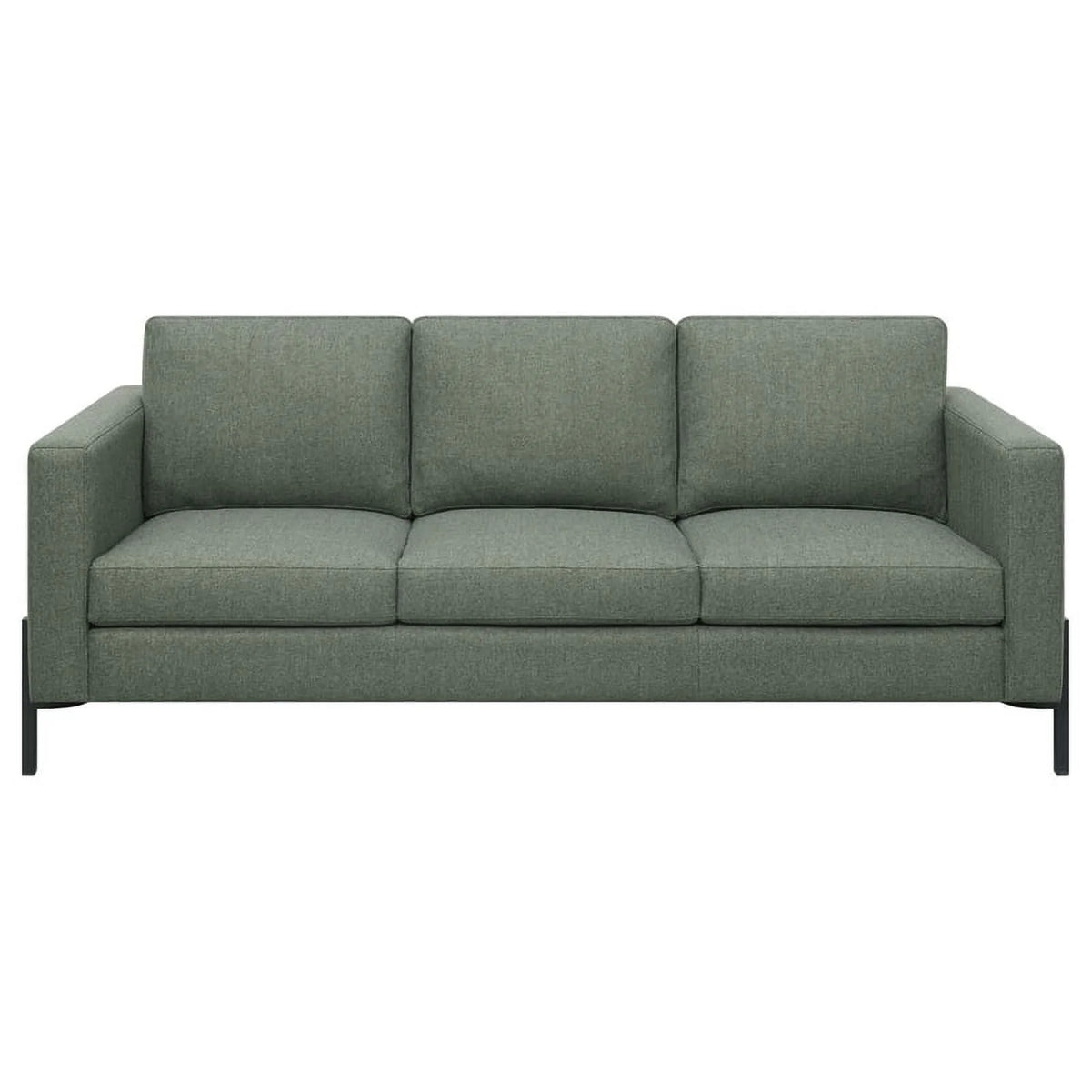 Sage Upholstered Fabric Sofa with Track Arms J3294