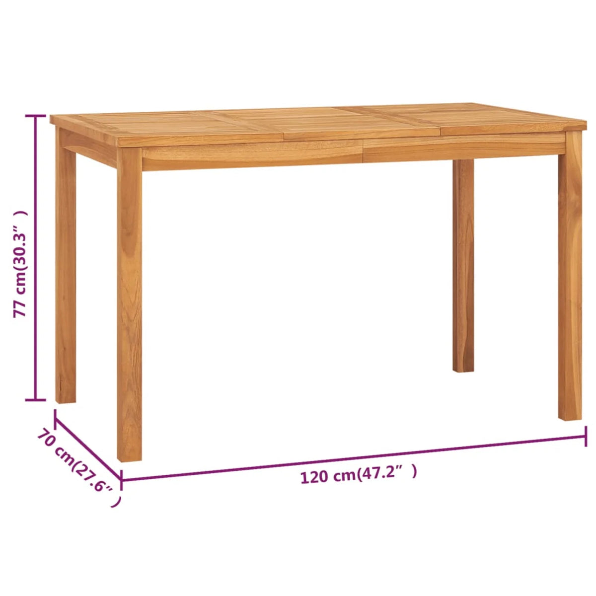 Solid Teak Wood Patio Dining Table M6711