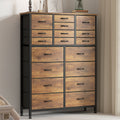 Brown 18 Drawer Wood Dresser V86652