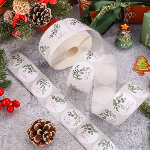 1000 Pcs Christmas Stickers Roll Self-Adhesive R10843