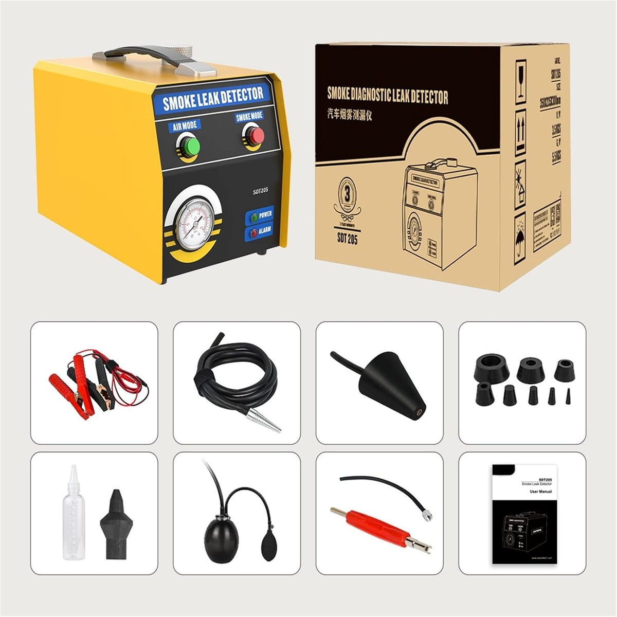 Automotive Smoke Machine EVAP Leak Tester with Pressure Gauge V4643