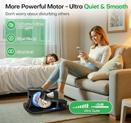 Under Desk Elliptical Leg Exerciser with Touch Screen and Remote Control K75743
