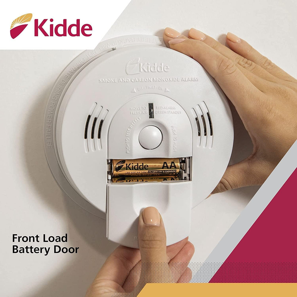 Hardwired Interconnect Smoke & Carbon Monoxide Detector with Battery Backup, Pack of 2 F7961