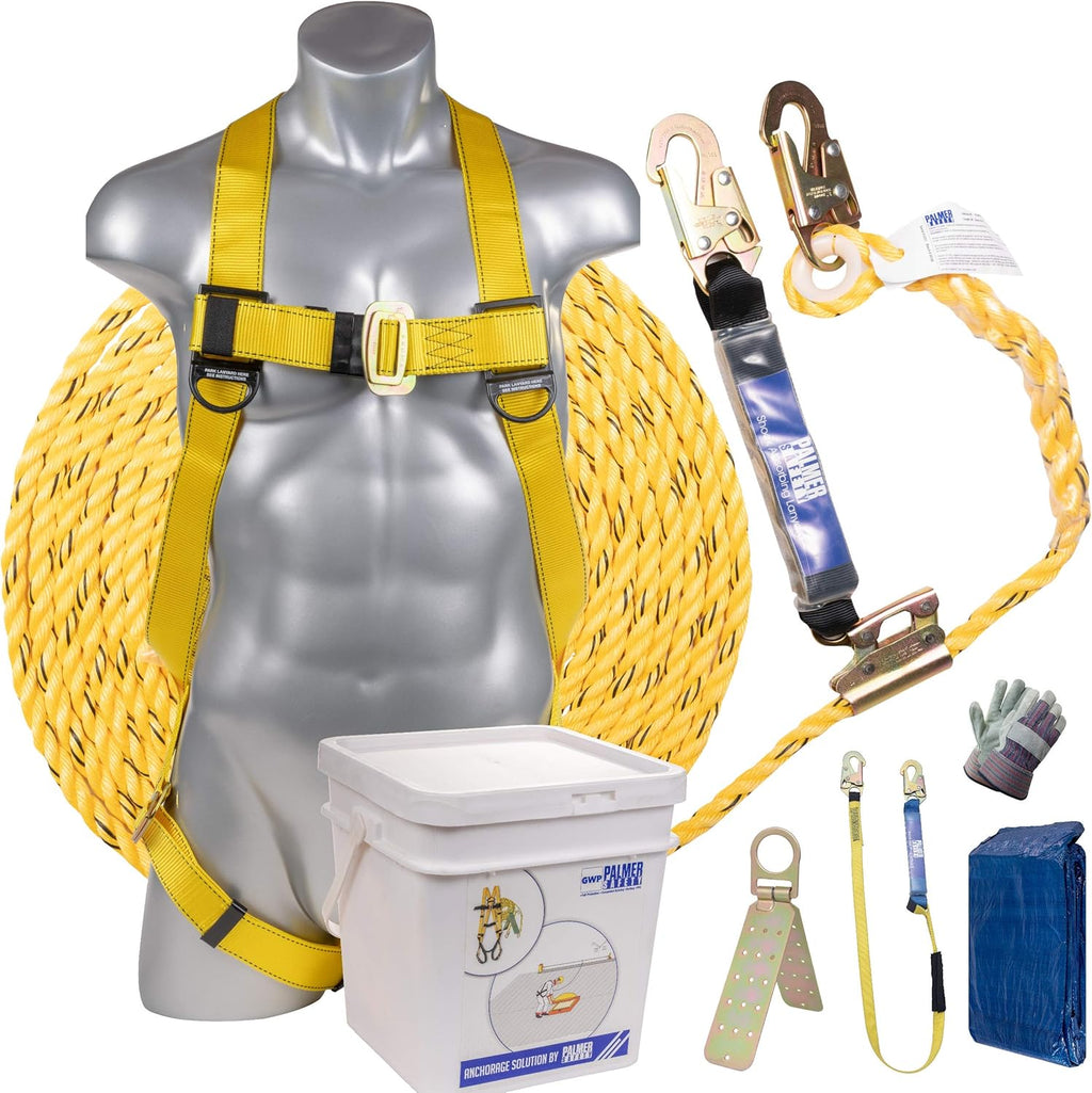 Full-Body Harness 50' Vertical Rope & Anchor Set A579993
