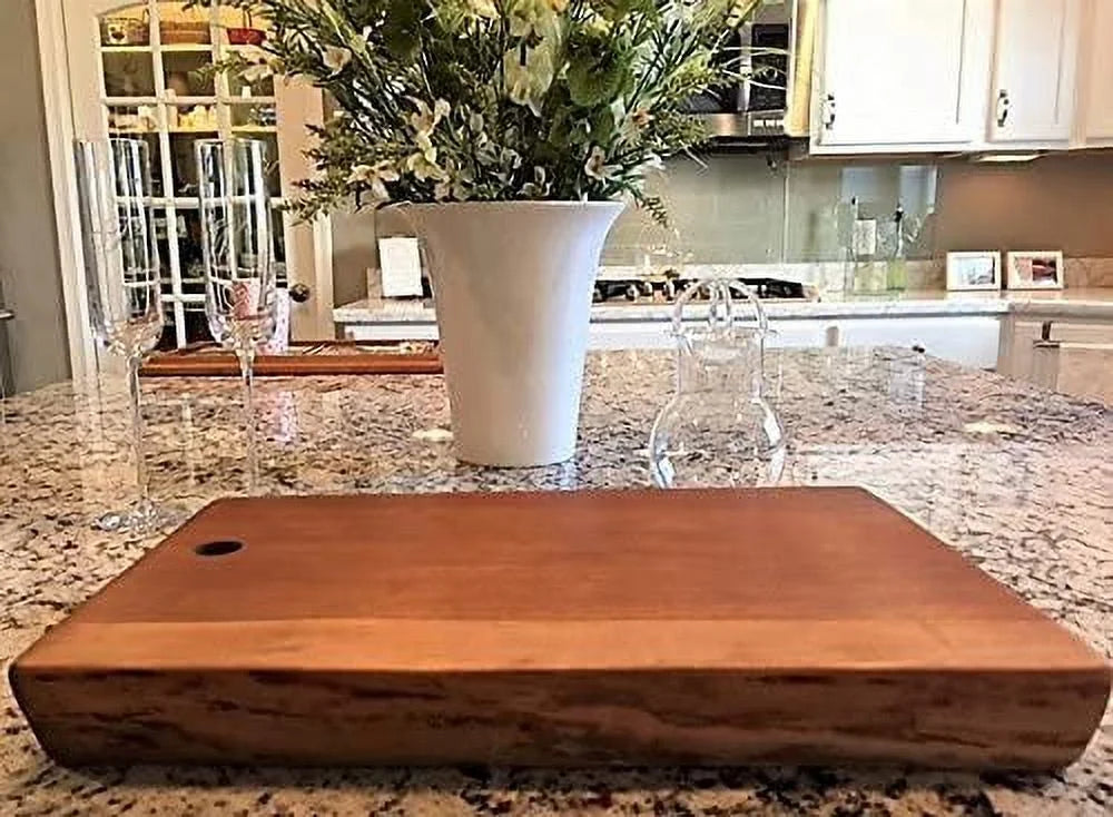 Black Walnut Double Live Edge Wood Charcuterie Board O6560