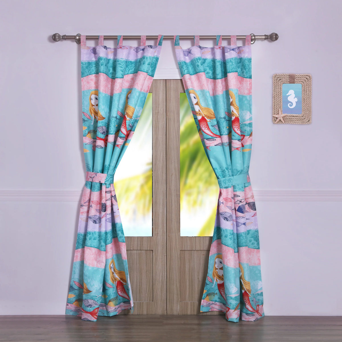 Light Filtering Tab Top Curtain Panels, Set of Two, 84" x 84" F563058
