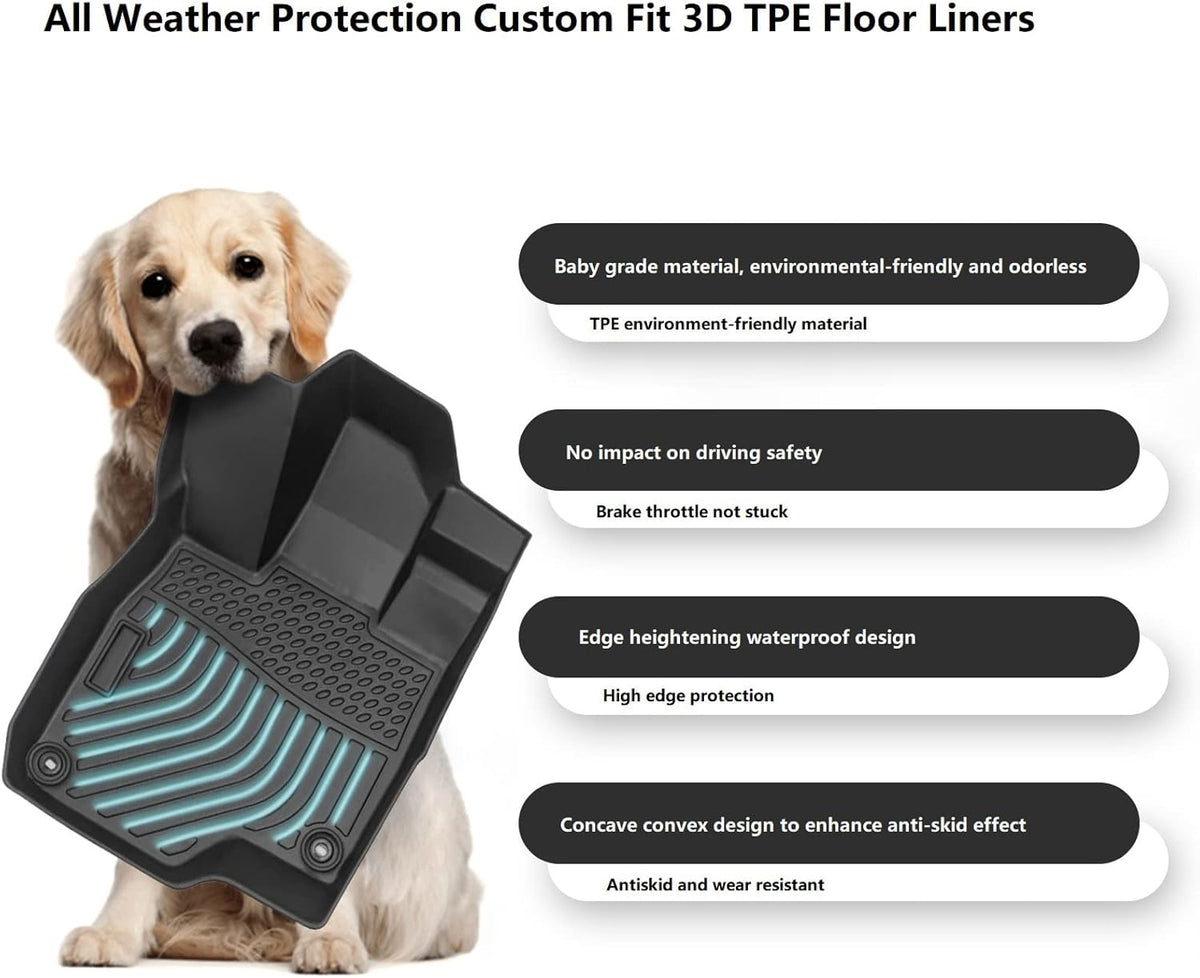 Black Custom Fit All Weather Rubber Floor Mats V260