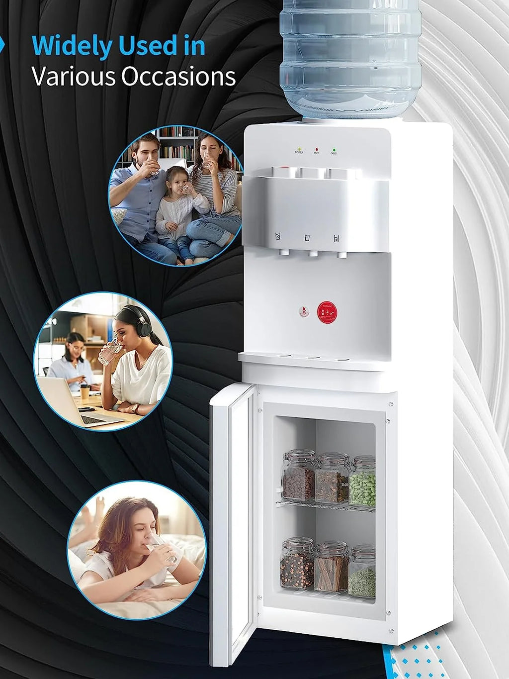 Top Loading Hot & Cold Water Cooler Dispenser White X61347