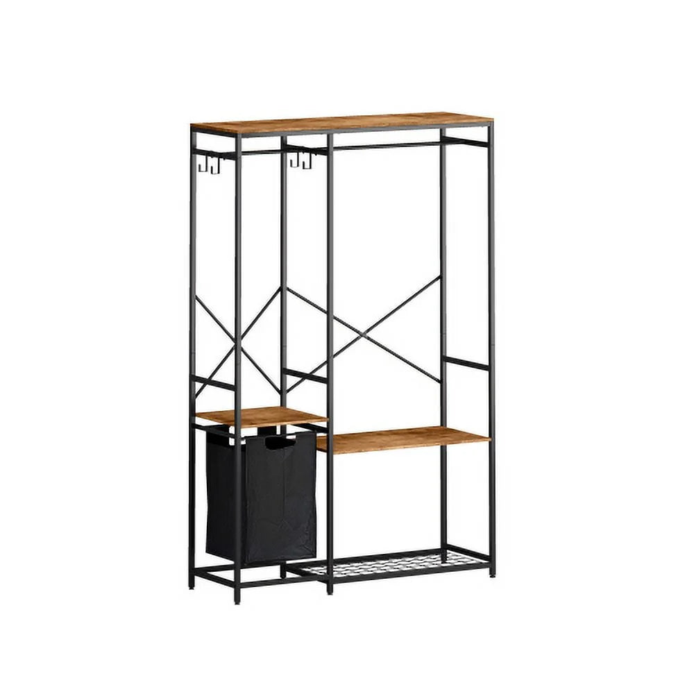 Portable Freestanding Clothing Rack with Oxford Cloth Storage Bag D182410