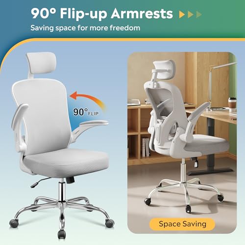 White High Back Mesh Ergonomic Office Chair Z934027