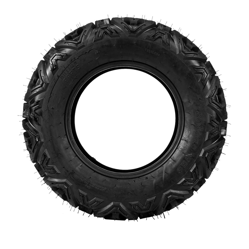 Set of 4 All Terrain ATV UTV Tires, 25x8-12 Front & 25x10-12 Rear, Tubeless A994