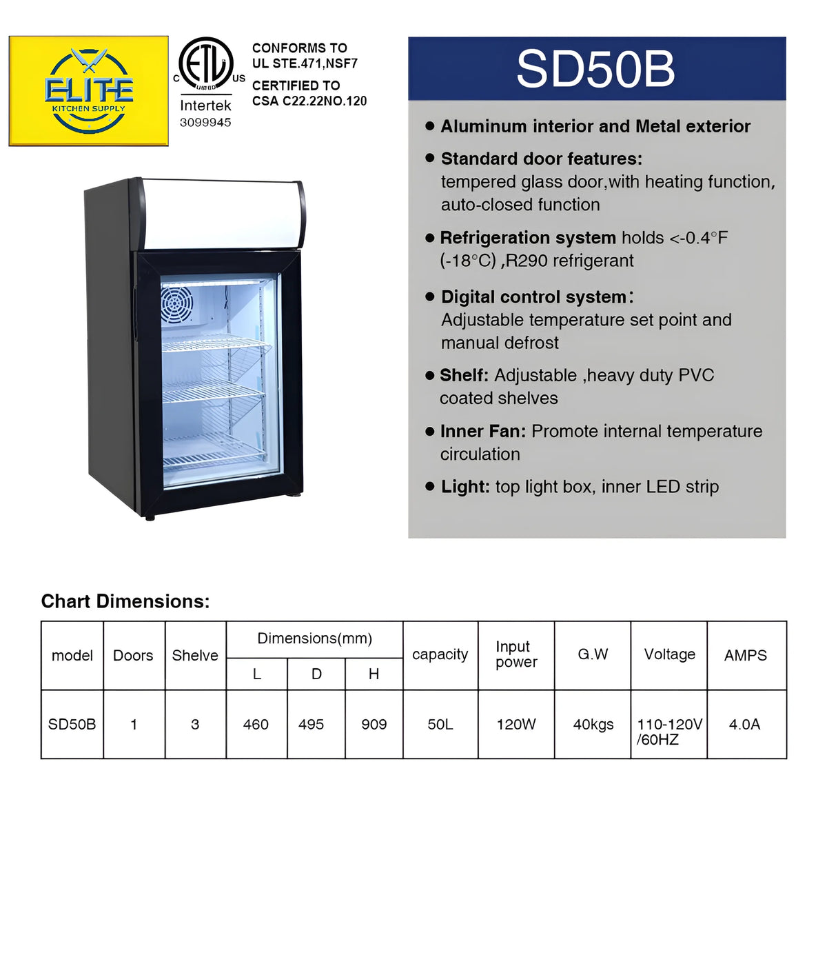 Countertop Glass Freezer, Wine Cooler Refrigerators U2569