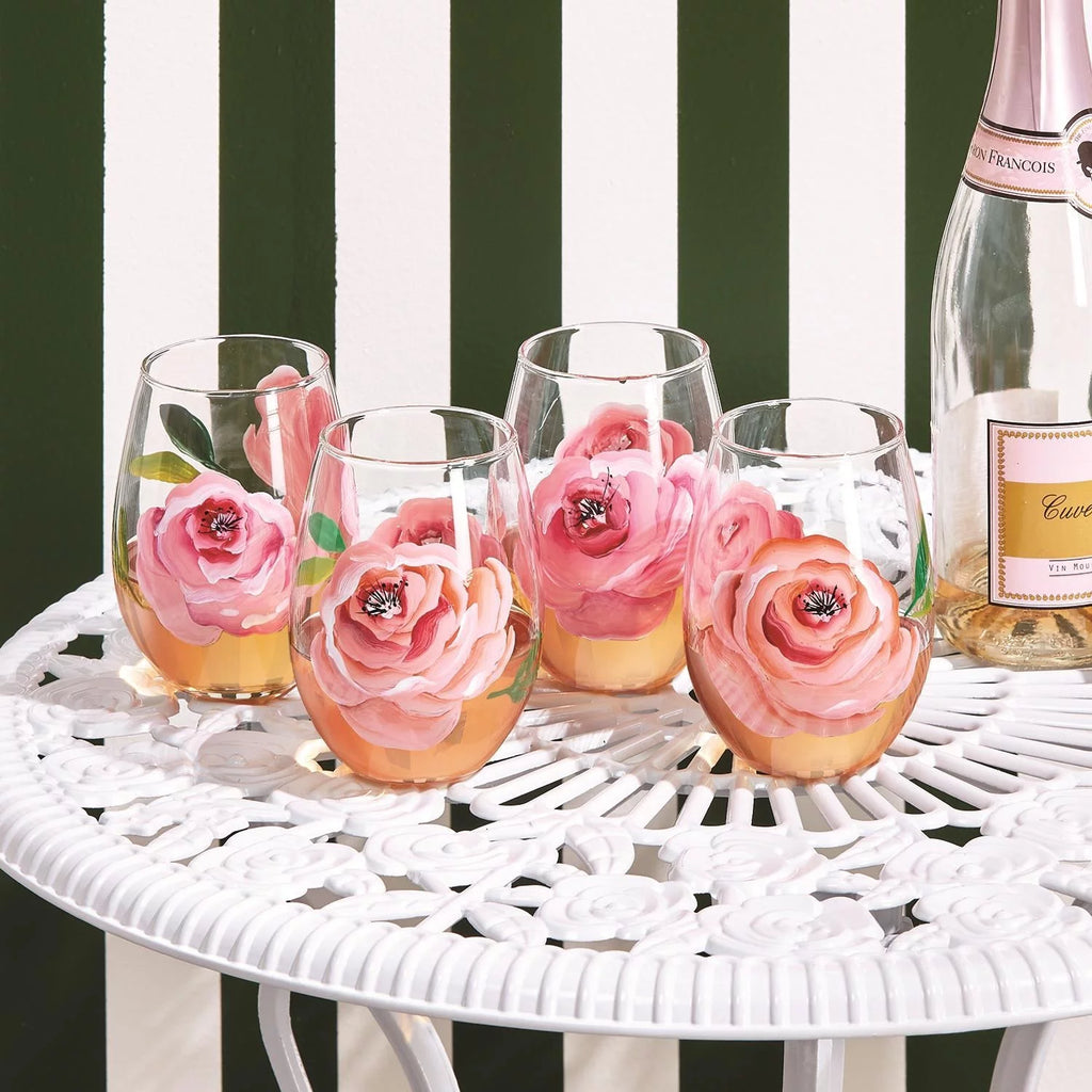 Roses Wine Glass Set of 4 K15540