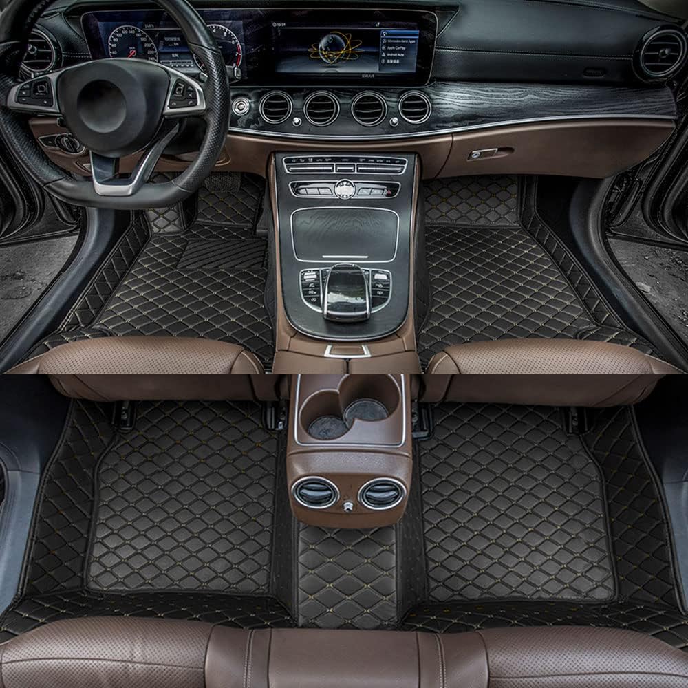 Custom All Weather Non-Slip Leather Car Floor Mats S1682