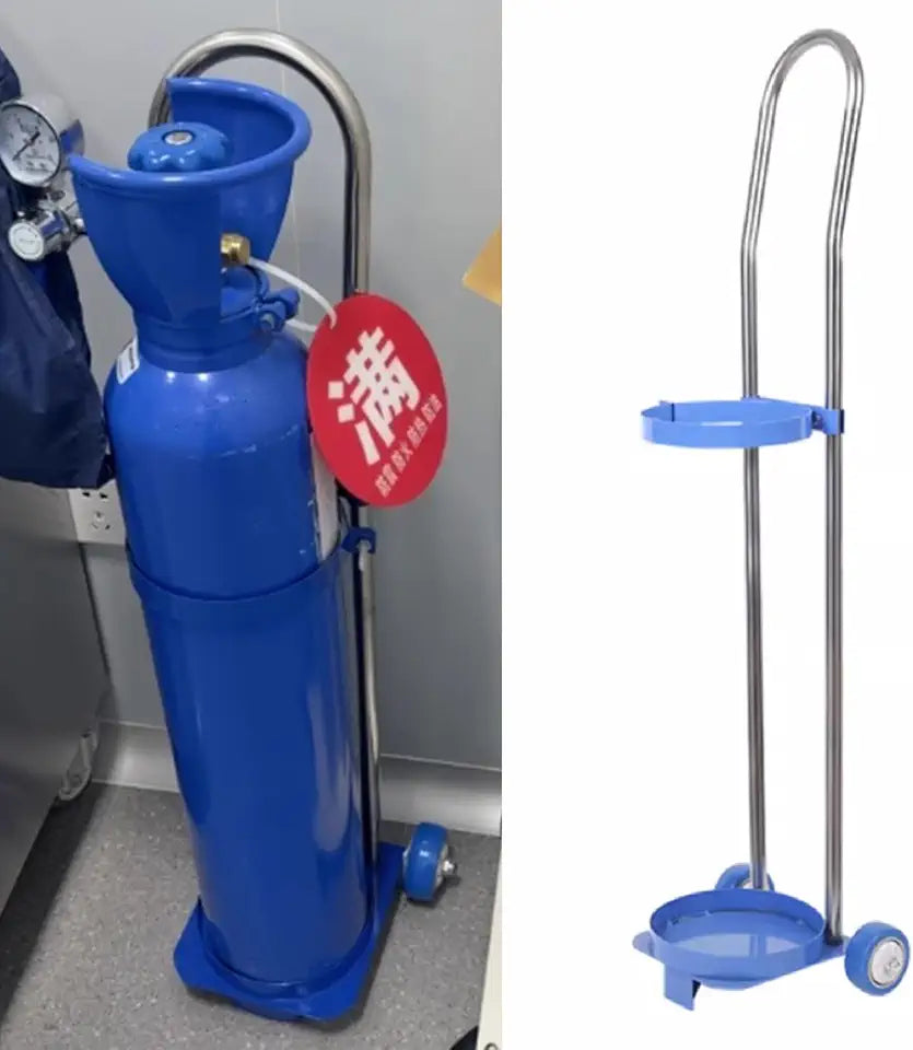 Metal Oxygen Tank Cart D198