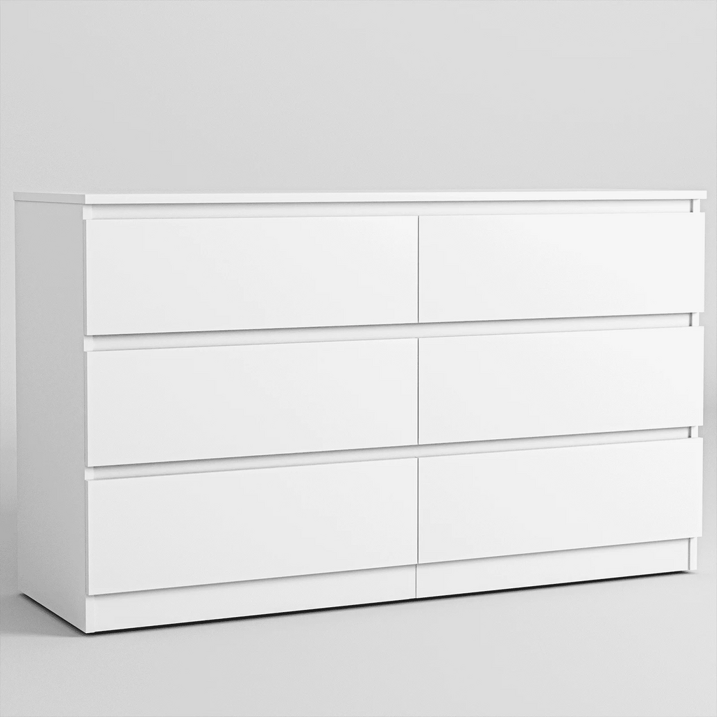 White 6 Drawer Dresser H905353
