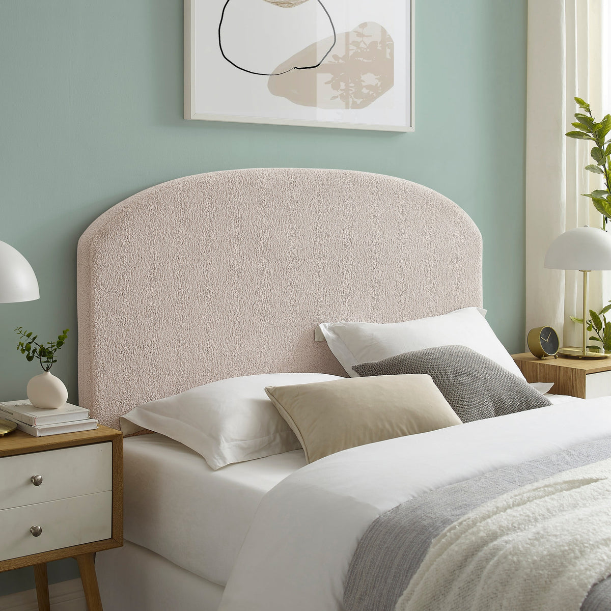 Natural Sherpa Full/Queen Headboard L397