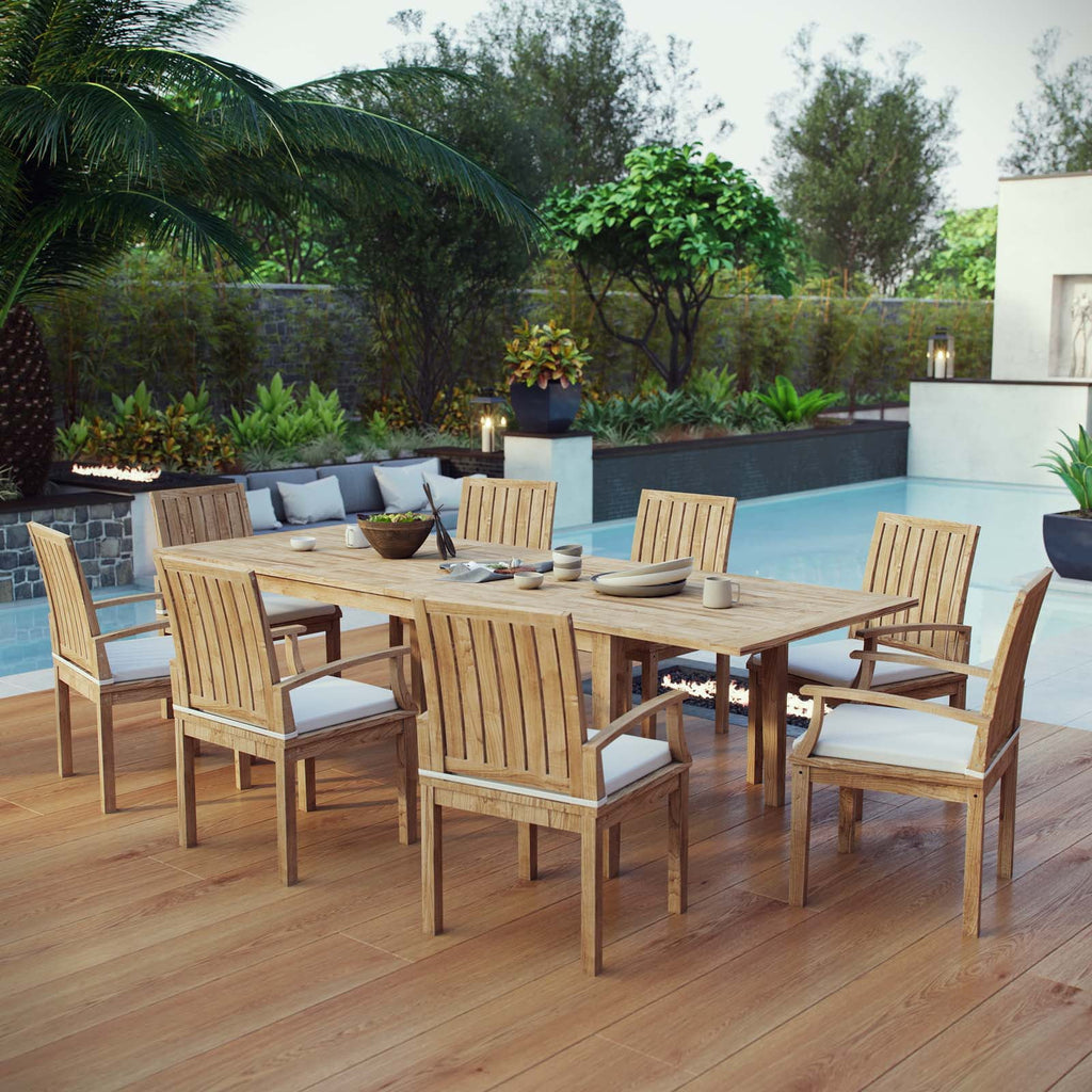 Brown Wood Dining Chair and Table Set E80930