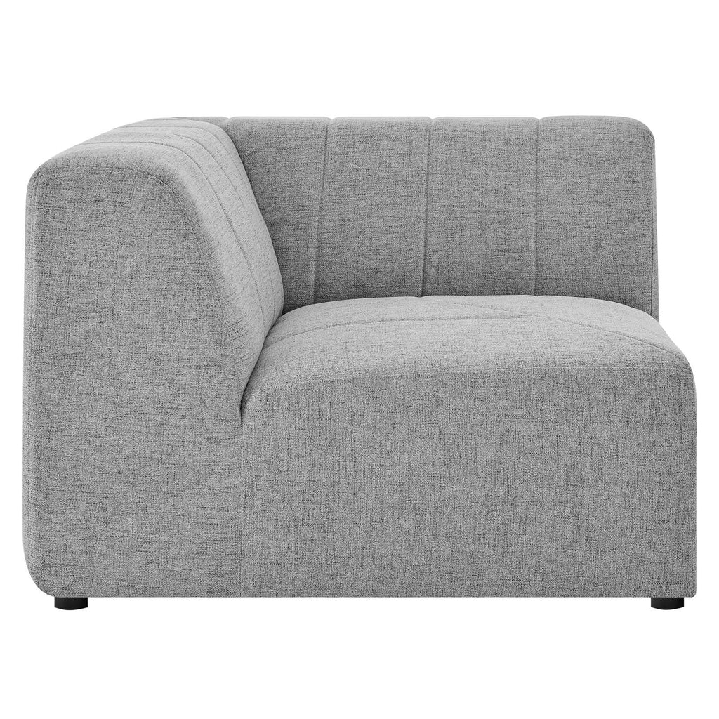 Light Gray Upholstered Fabric Corner Chair S410