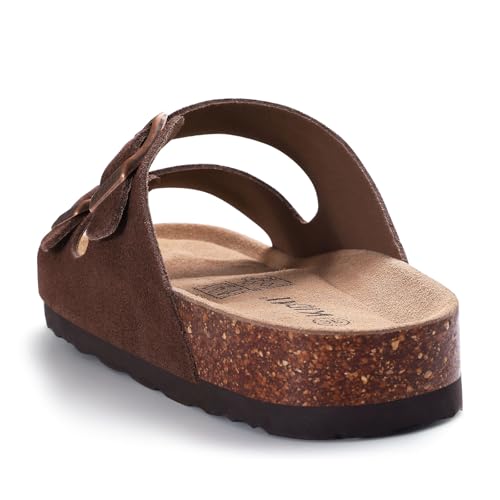 Women's Suede Adjustable Slide Sandals I66026
