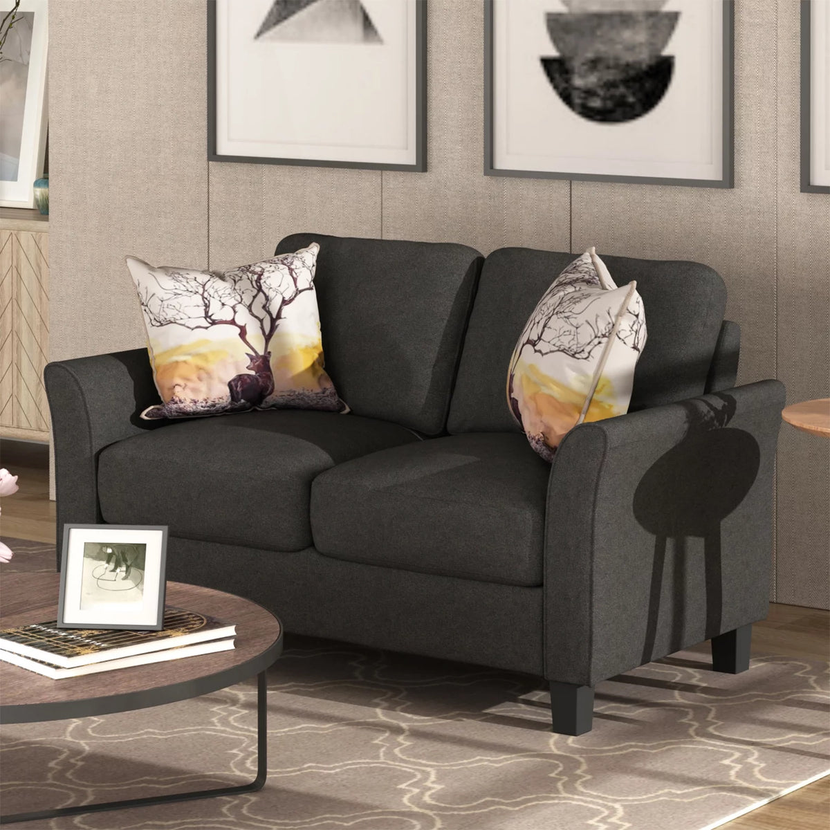 Black Double Seat Sofa E96990