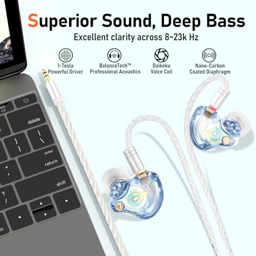 Wired Earbuds with Mic, MMCX to 3.5mm I76022