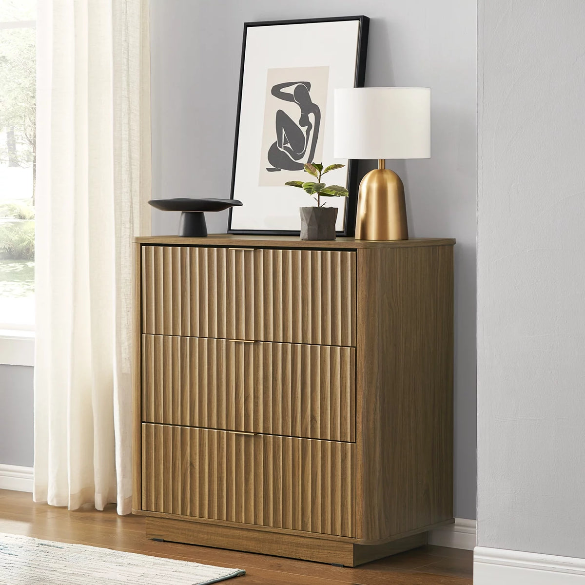 Oak 3 Drawer Dresser Z4662