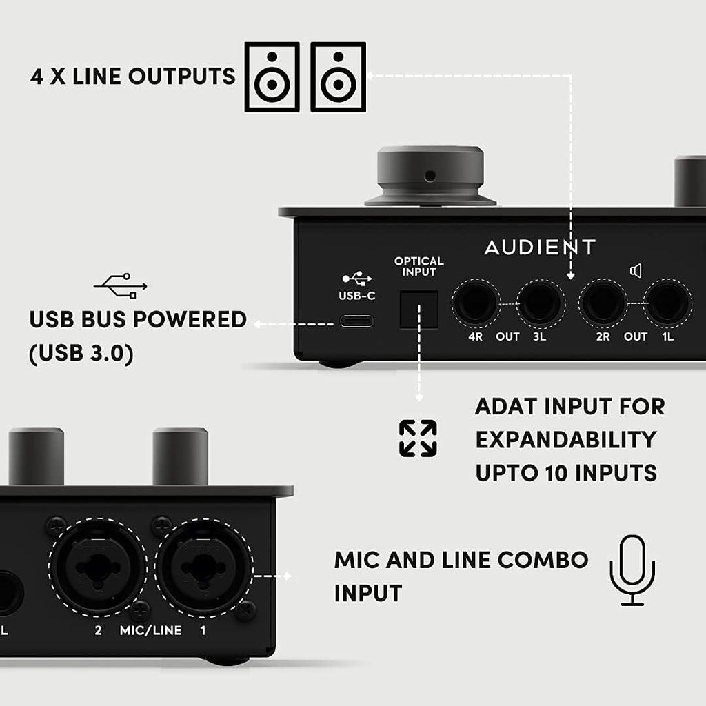 USB-C Audio Interface with Headphones and XLR Cable O71083