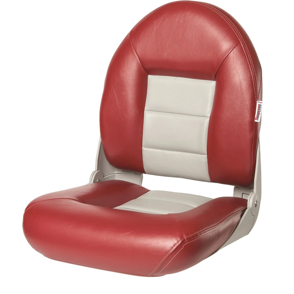 White & Blue High Back Marine Seat A8914