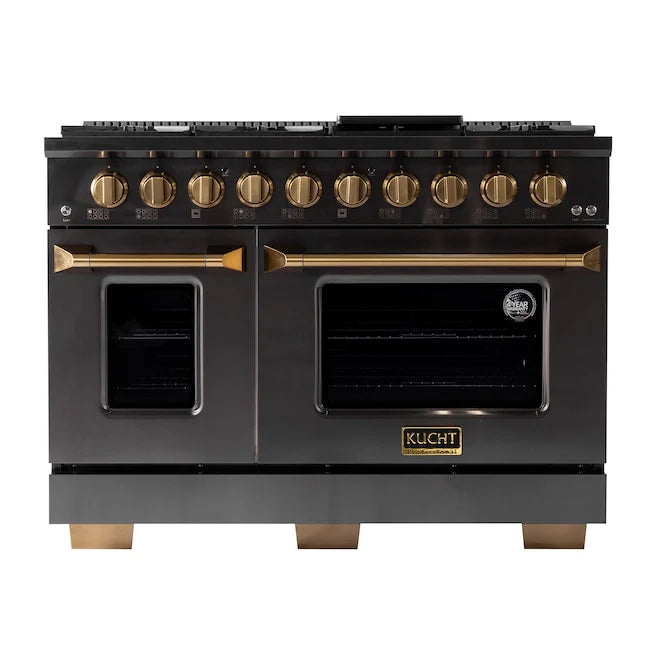 48 6.7 cu. ft. Propane Gas Range in Titanium Stainless Steel M213258