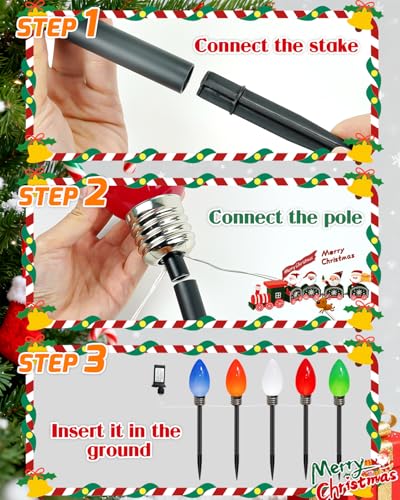 24-Pack Solar Candy Cane Lights J422