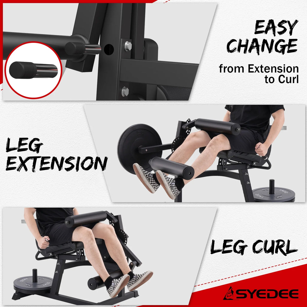 Adjustable Plate Loaded Leg Extension and Curl Machine C658657